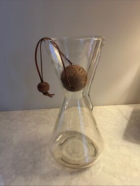 Vintage Chemex 13” #2241368 pour over coffee maker.  8-10 cup MCM cork stopper